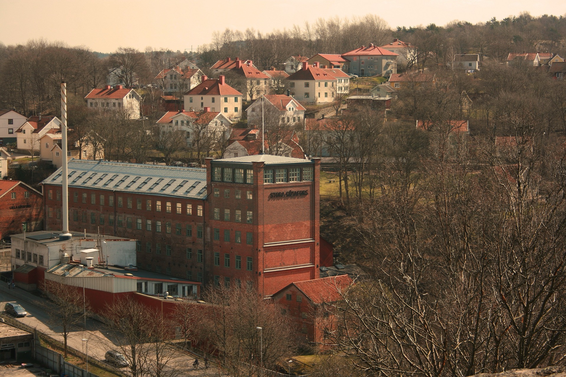 Tegelbyggnad i Mölndals Kvarnby